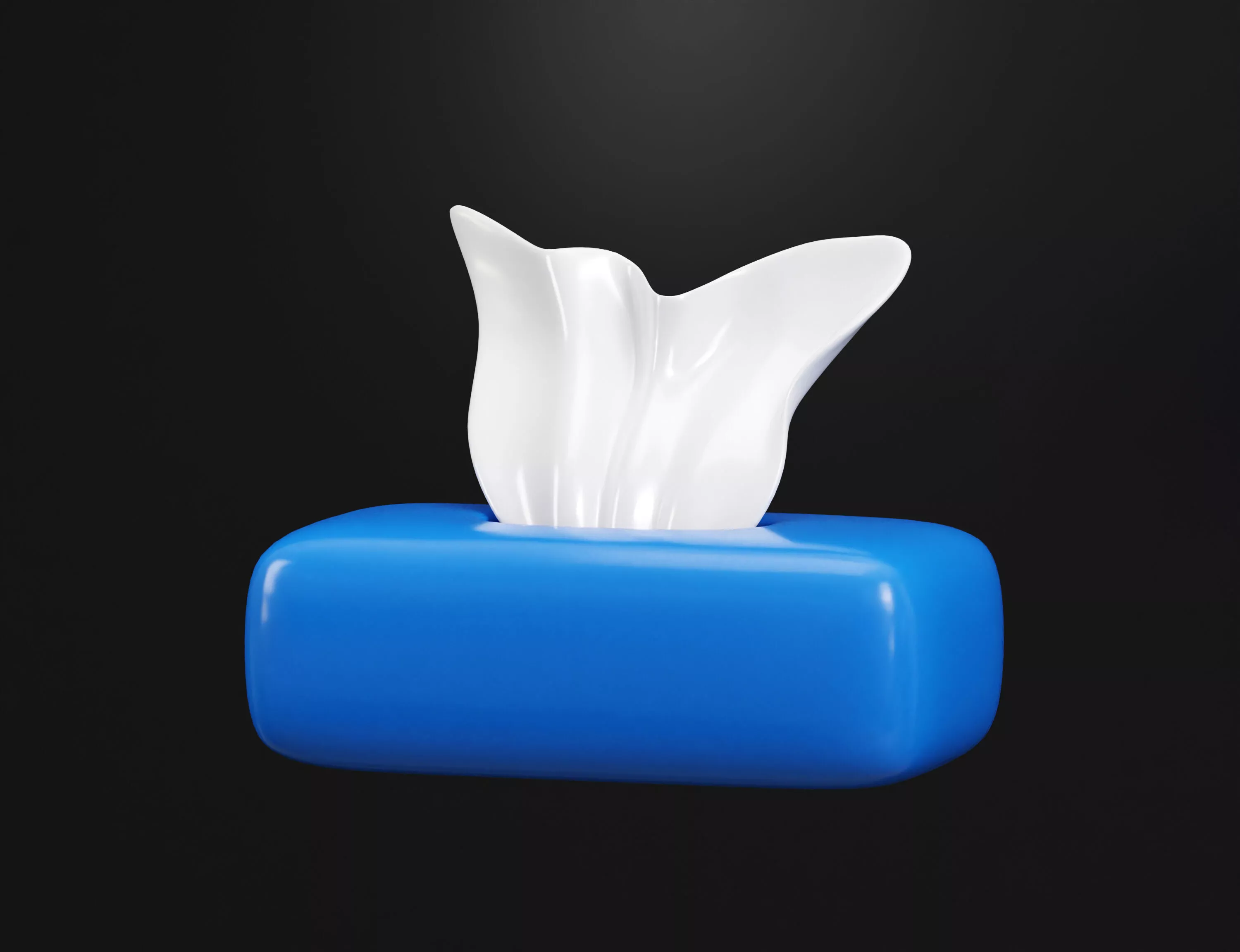 Cartoon Tissue Box Low-poly 3D model