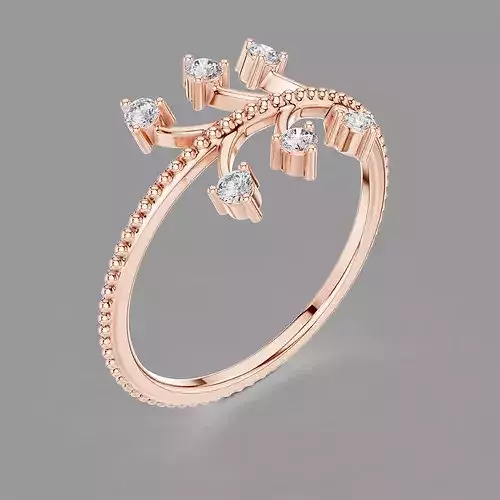 Minimalistic Ultra Light Weight Diamond Ring  