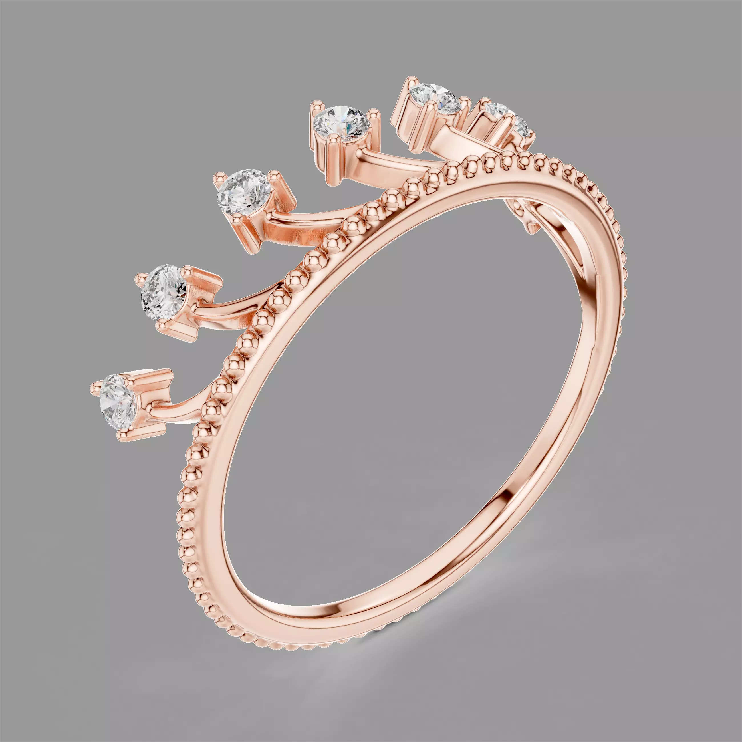 Minimalistic Ultra Light Weight Diamond Ring 3D print model