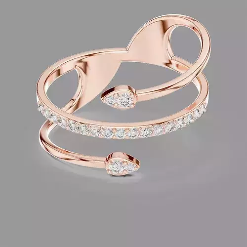 Minimalistic Ultra Light Weight Diamond Ring  