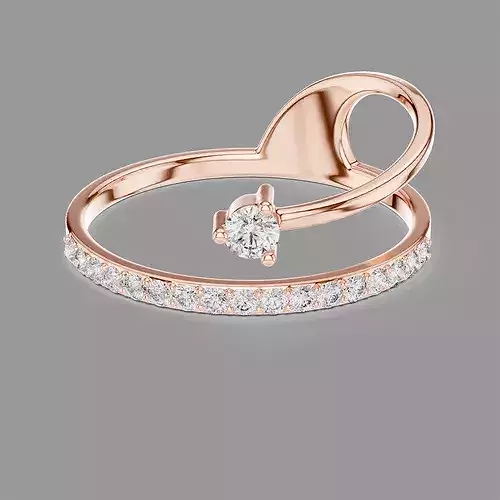 Minimalistic Ultra Light Weight Diamond Ring  