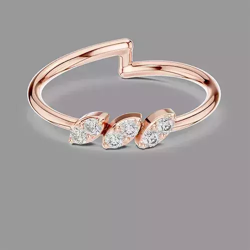 Minimalistic Ultra Light Weight Diamond Ring  
