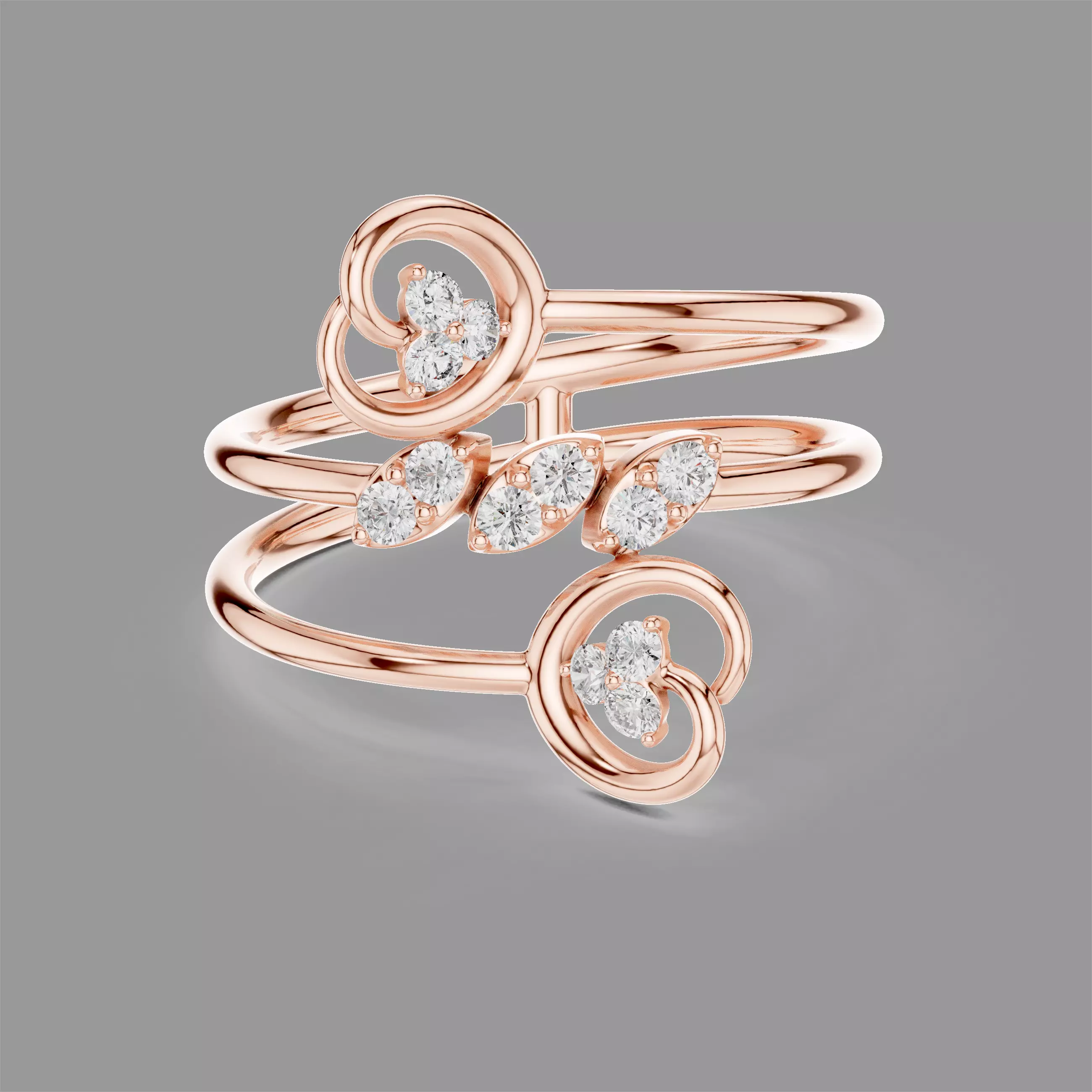 Minimalistic Ultra Light Weight Diamond Ring 3D print model