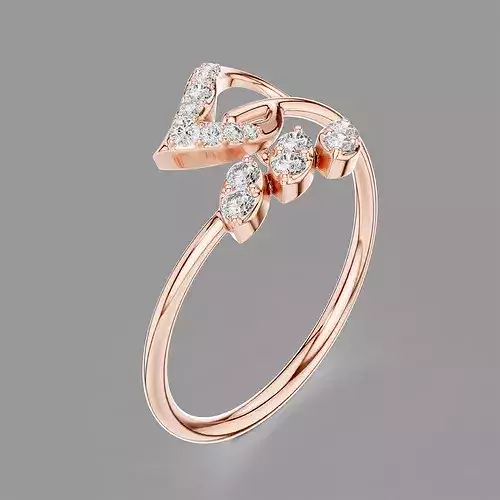 Minimalistic Ultra Light Weight Diamond Ring  