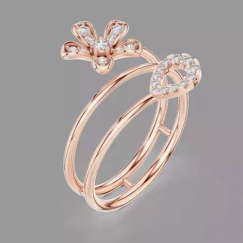 Minimalistic Ultra Light Weight Diamond Ring  