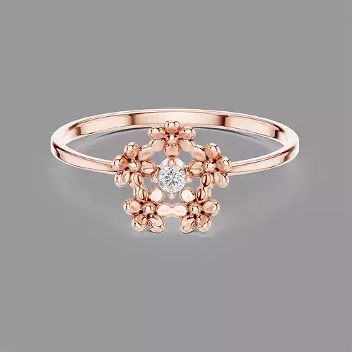 Minimalistic Ultra Light Weight Diamond Ring  