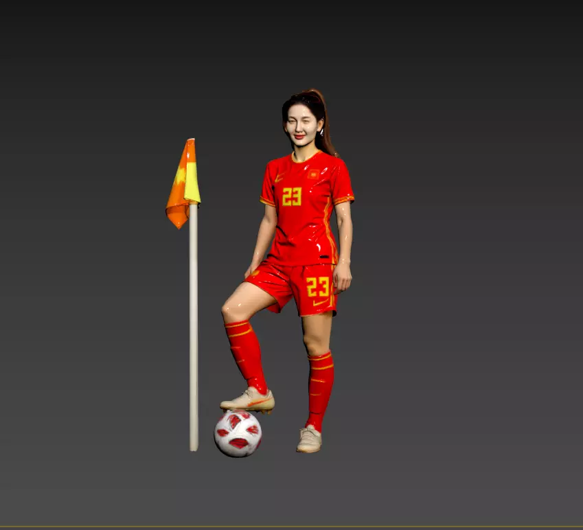 C186- Chinese Women Football Team Member 3D model