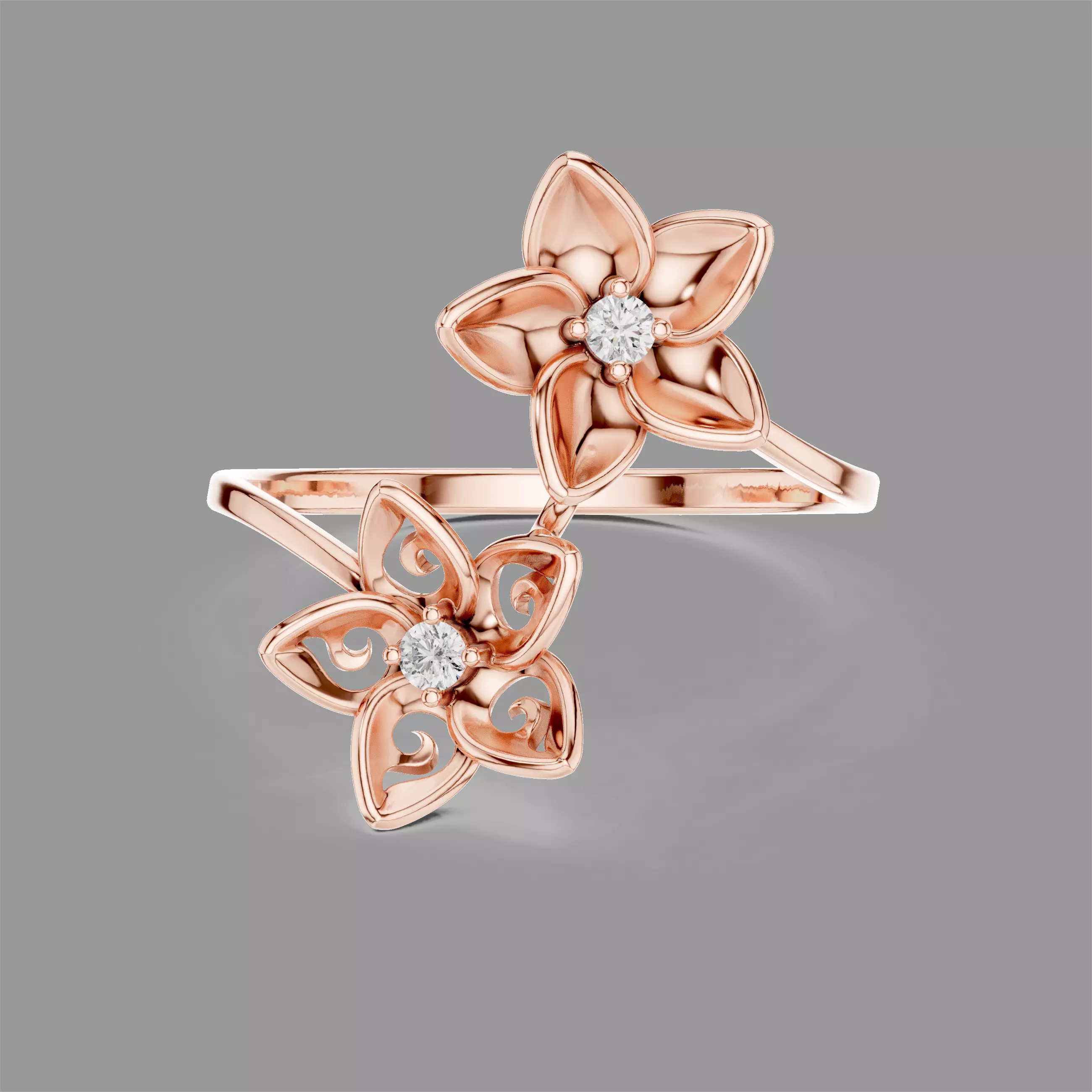Minimalistic Ultra Light Weight Diamond Ring 3D print model