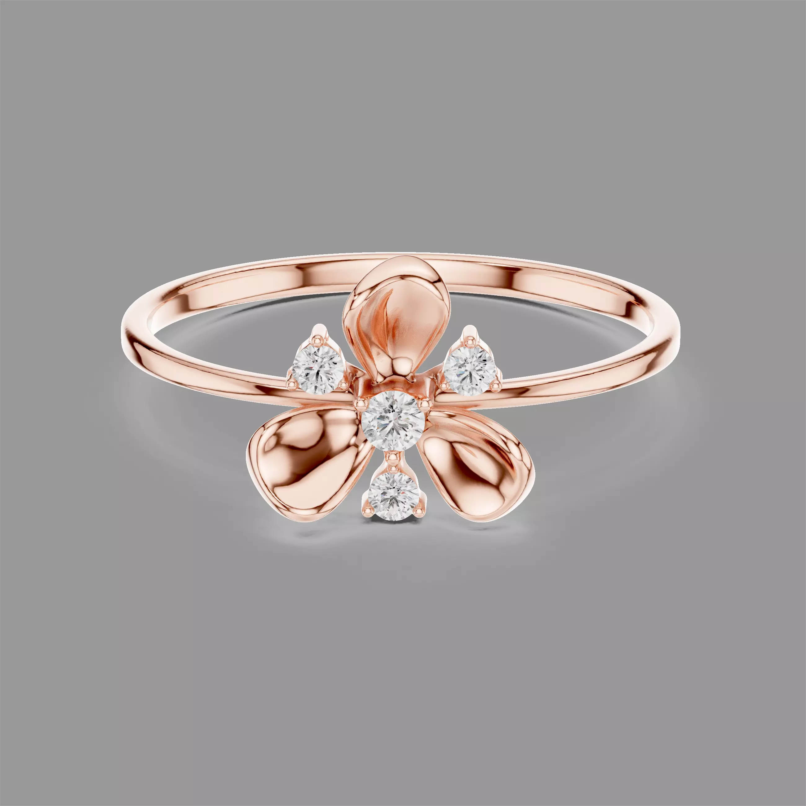 Minimalistic Ultra Light Weight Diamond Ring 3D print model