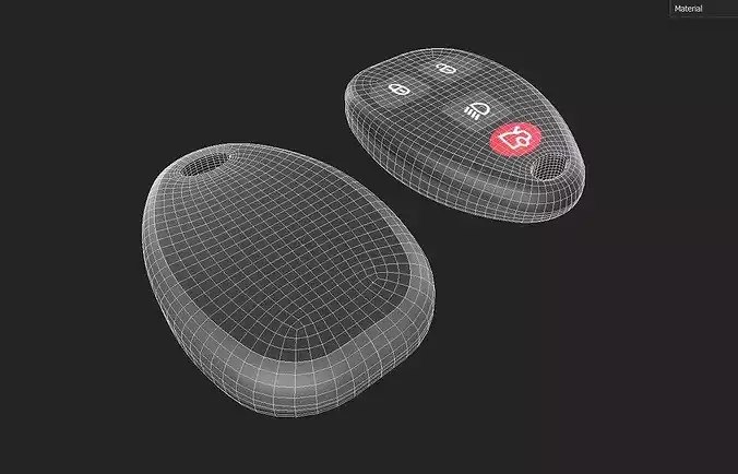Car Key M07 Low-poly 3D model 7