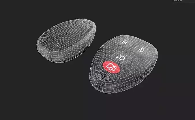 Car Key M07 Low-poly 3D model 2