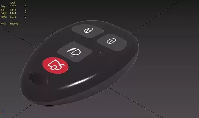 Car Key M07 Low-poly 3D model 3