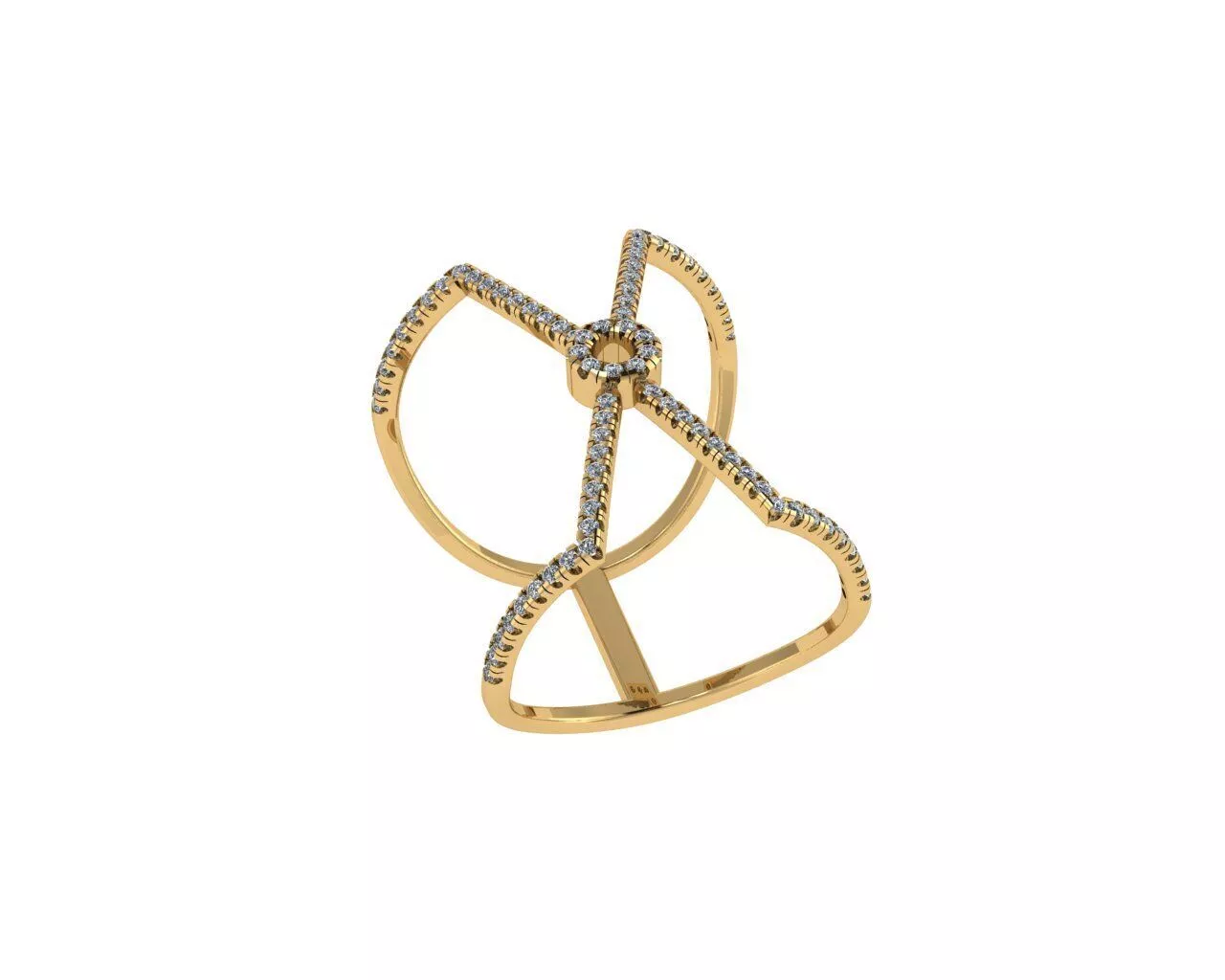 Diamond Cross Rings 3D print model