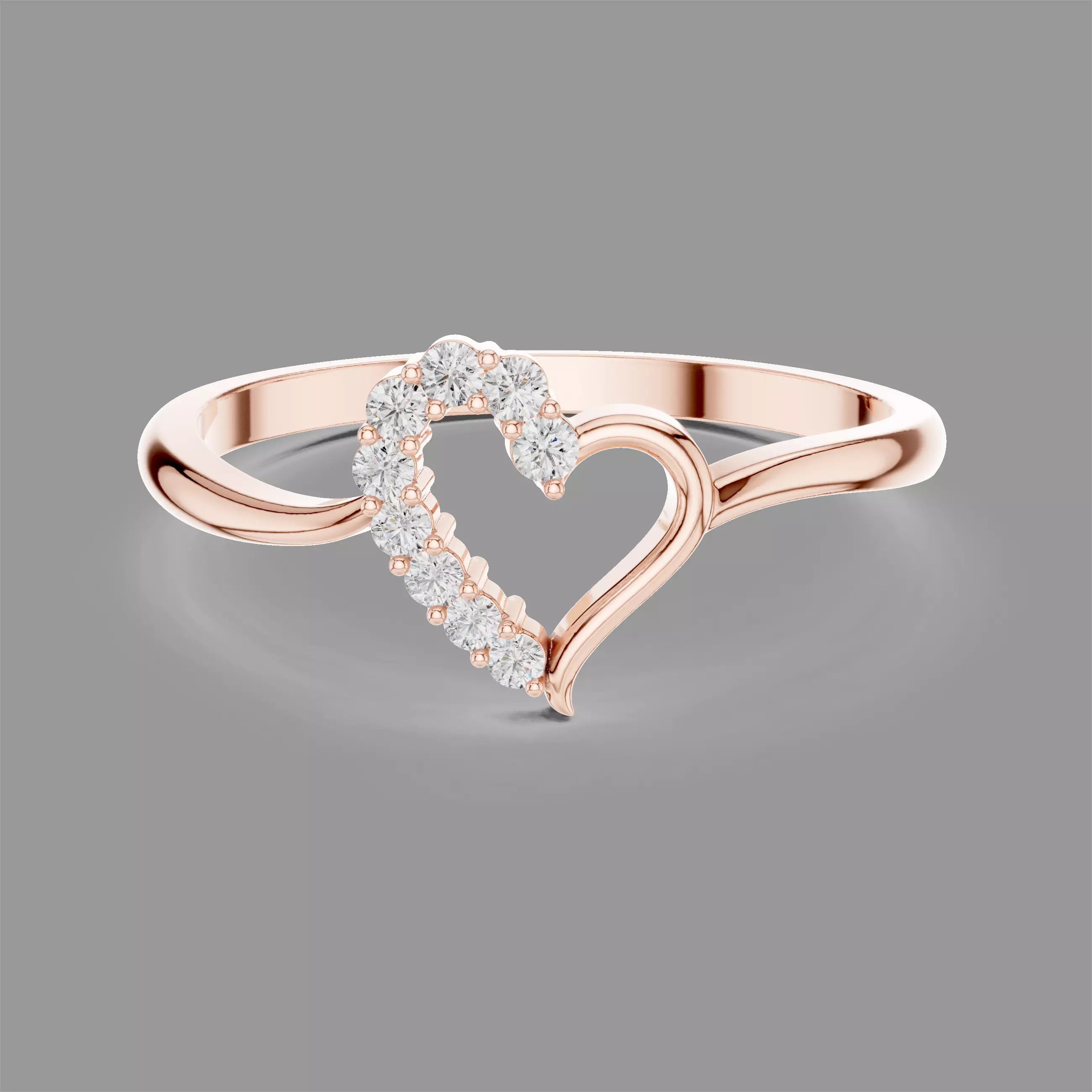 Minimalistic Ultra Light Weight Diamond Ring 3D print model