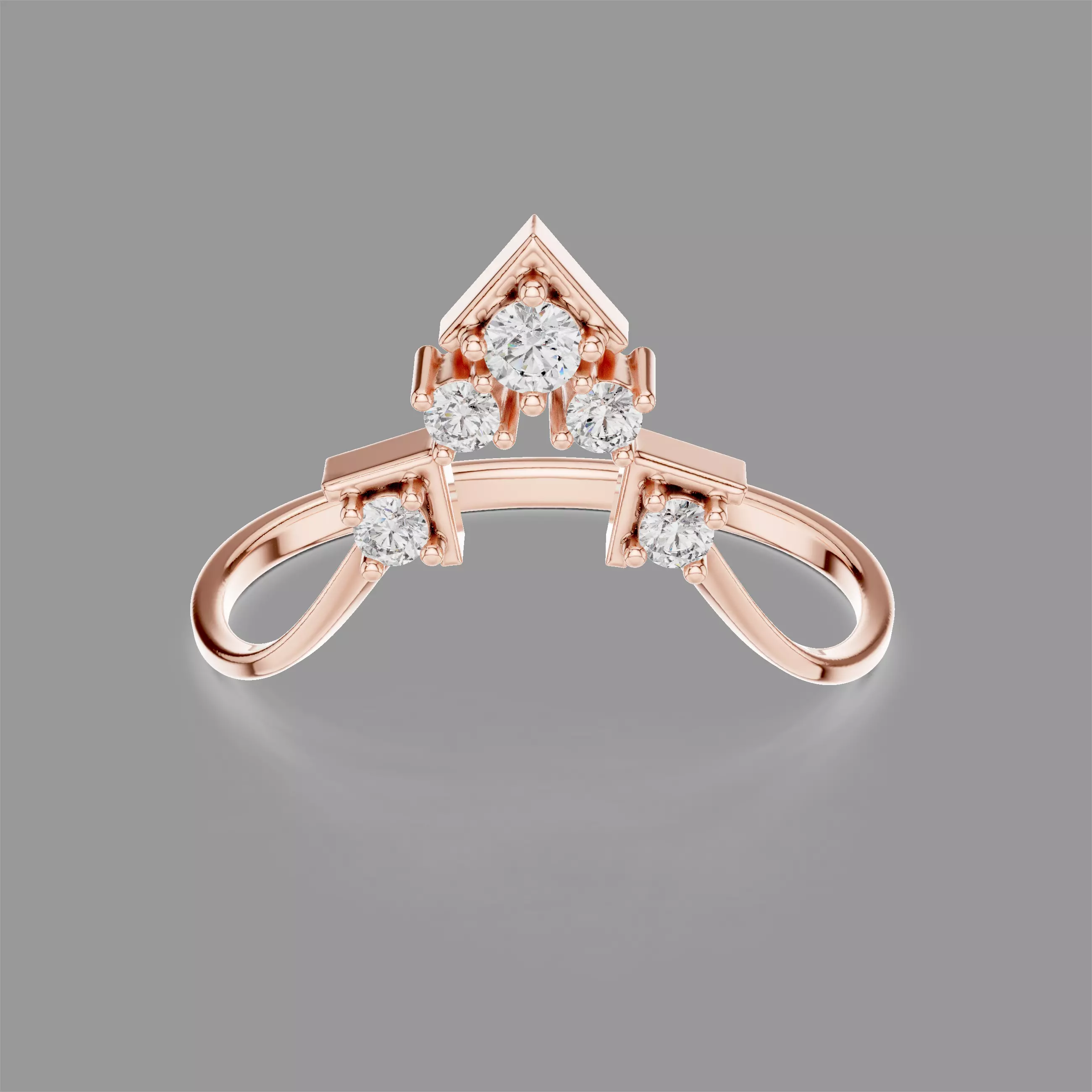 Minimalistic Ultra Light Weight Diamond Ring 3D print model