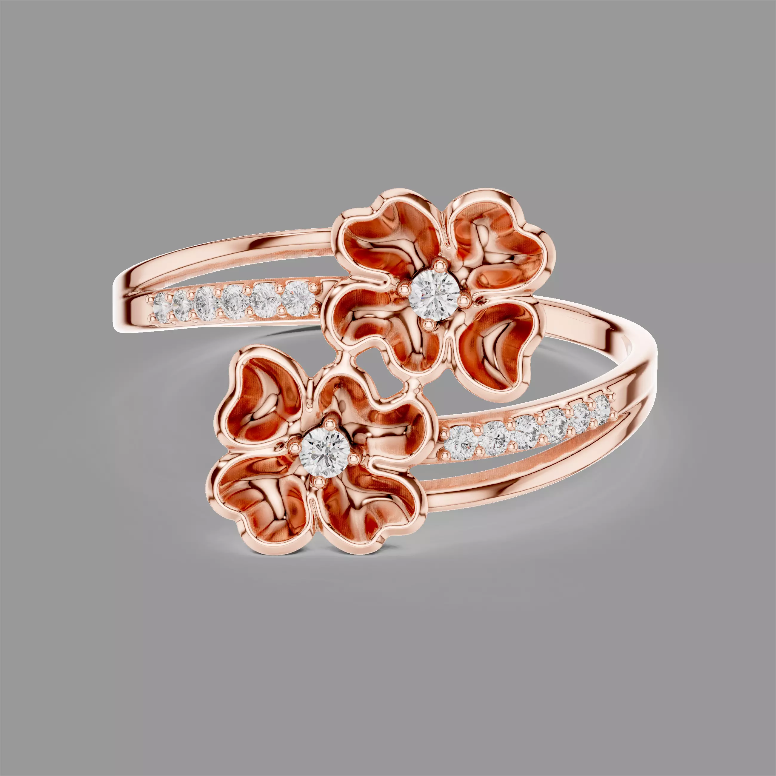 Minimalistic Ultra Light Weight Diamond Ring 3D print model