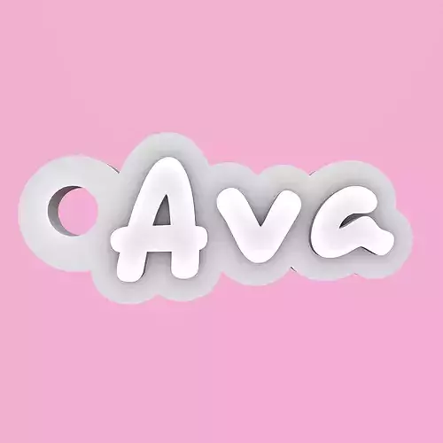 3D Printable Personalized Ava Name Keychain Tag