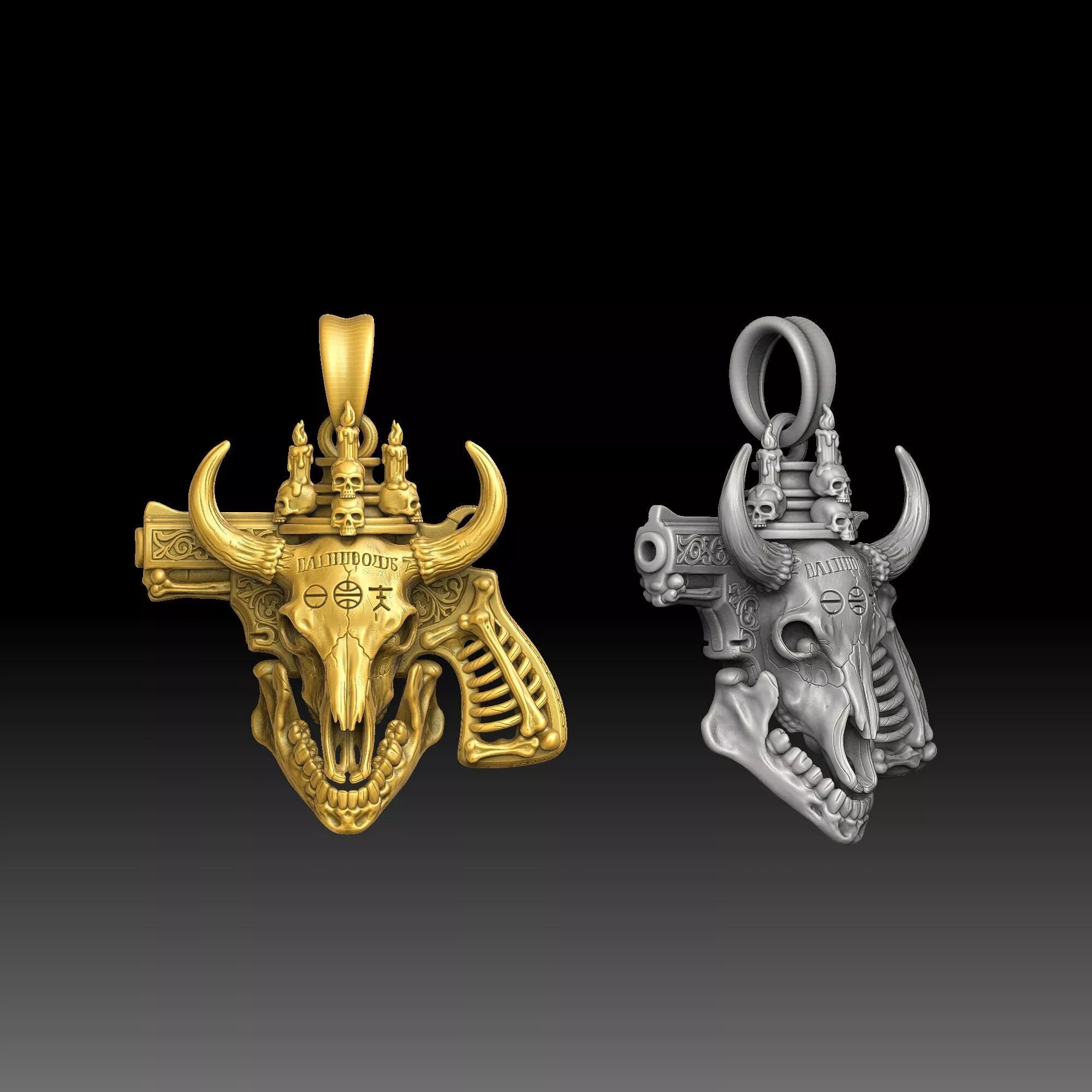 Alchemy Symbols - one inch pendant 3D print model
