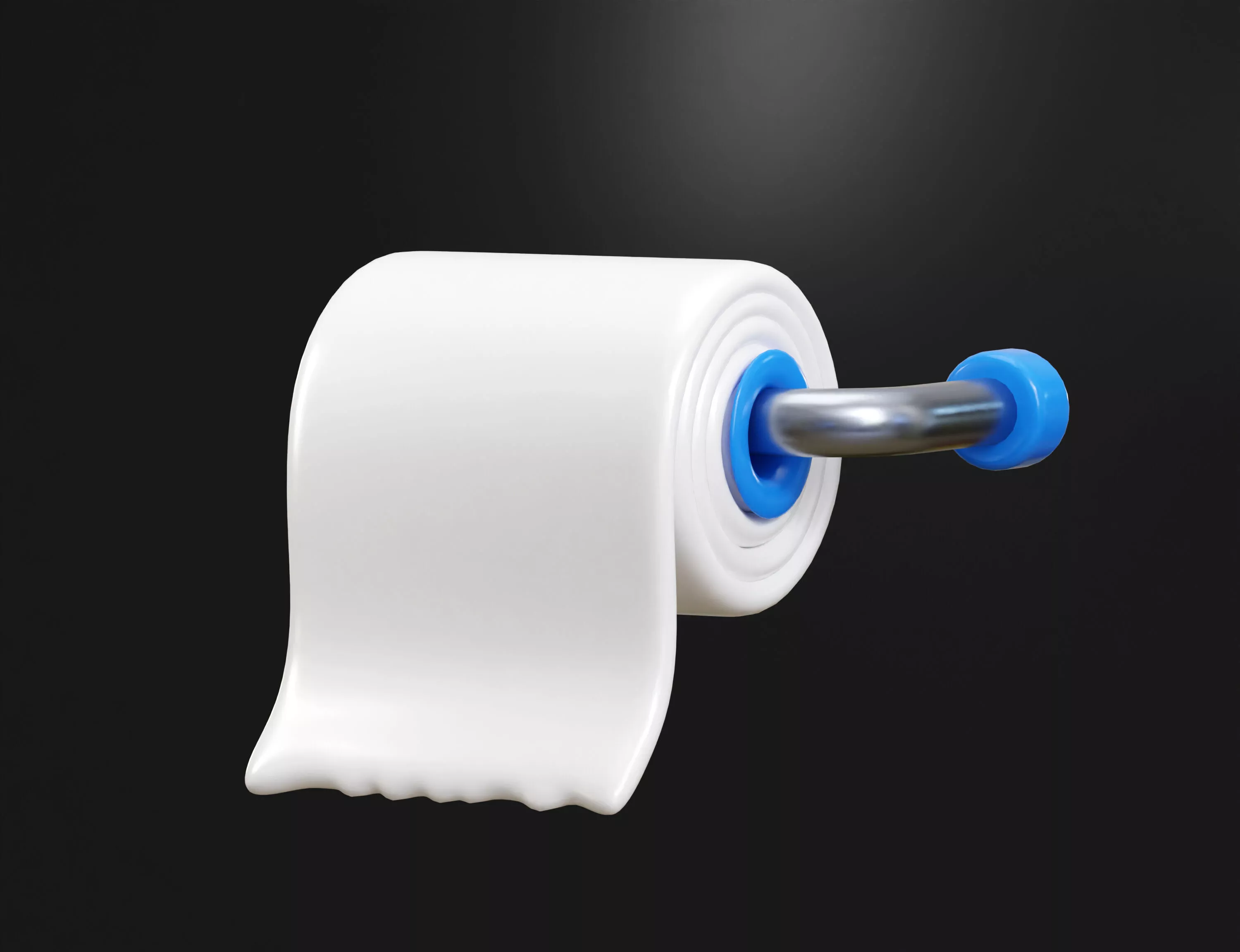 Toilet Tissue with stand Low-poly 3D model