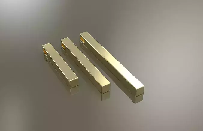 Minimalist 3D Vertical Bar Pendant 3 Sizes STL and 3DM