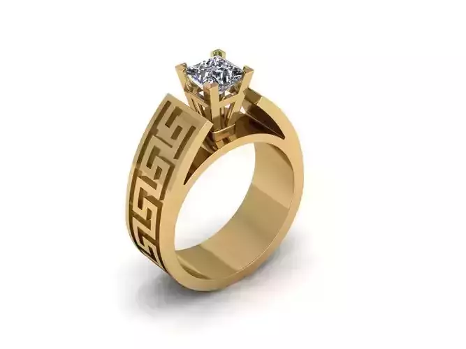 Meander with a stone 3D print model