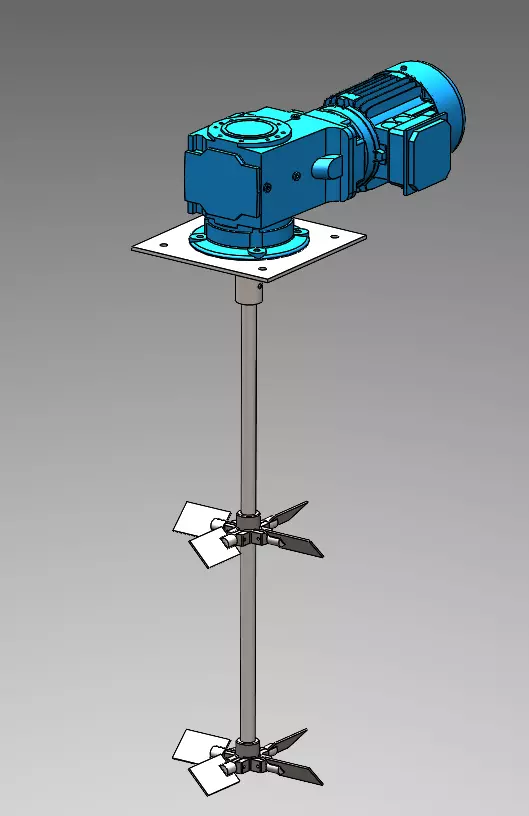 Euromixers with Motor folding impellers design 3D model