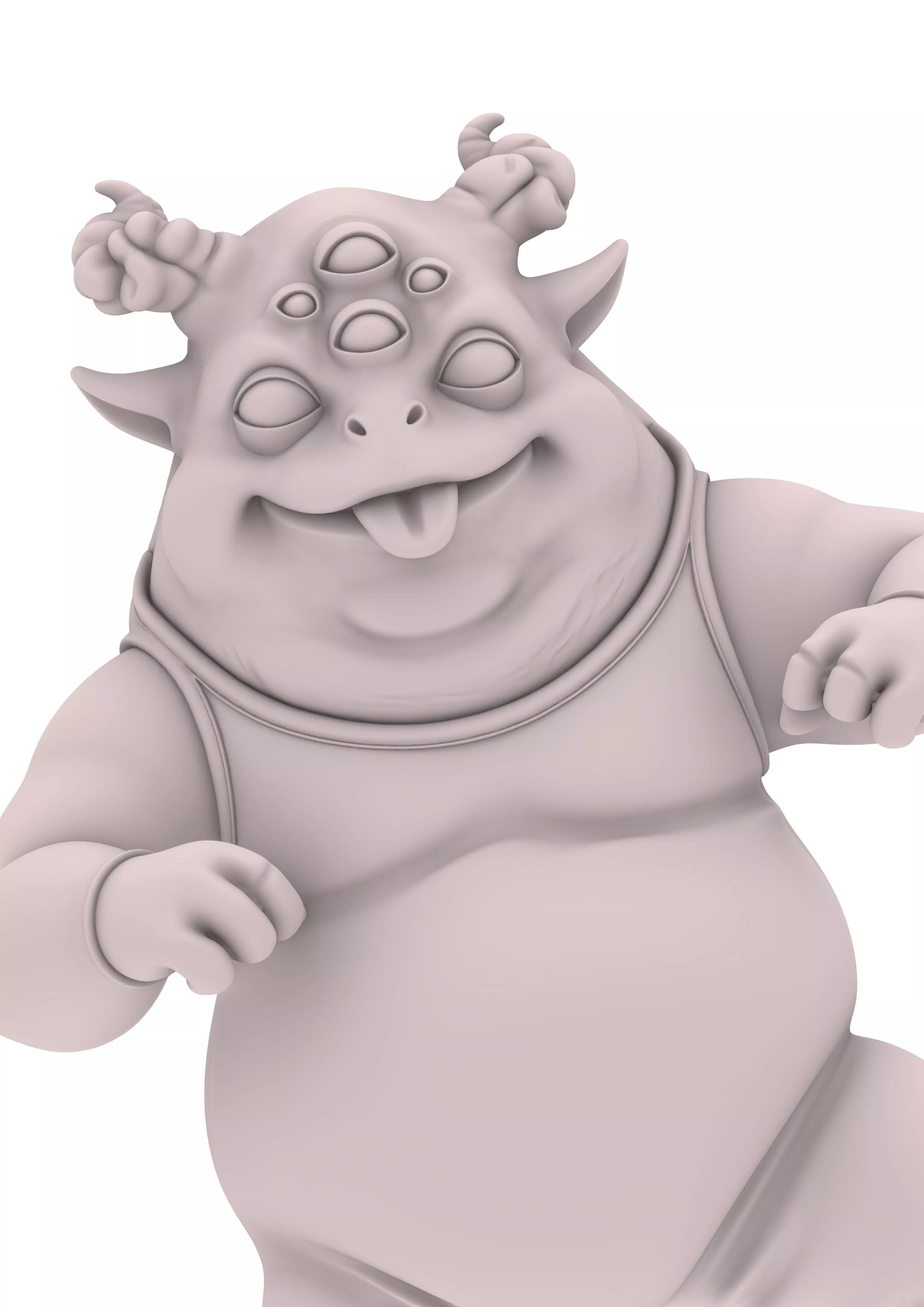 Monster Kreatur Demon Demonio Chibi Funny Cartoon 3D print model