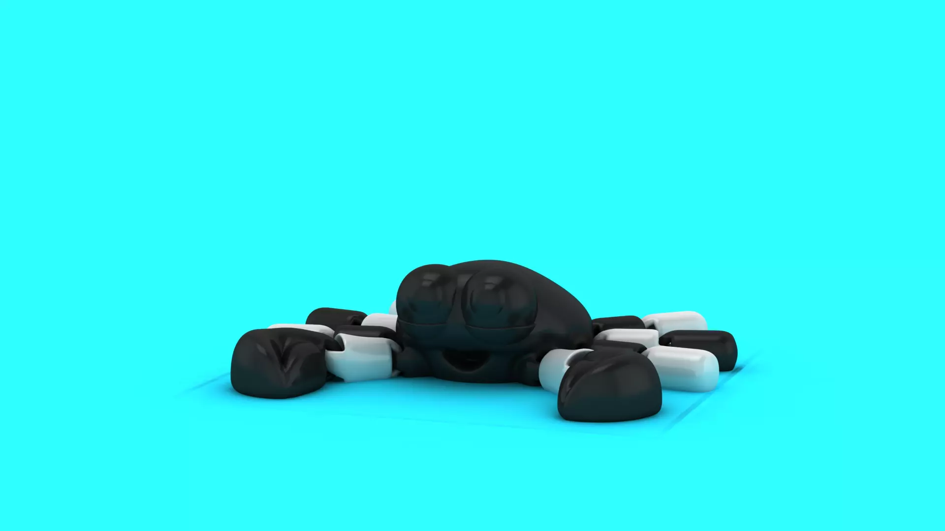 Cute Low Poly Cartoon Spider 3D Model 3D print model