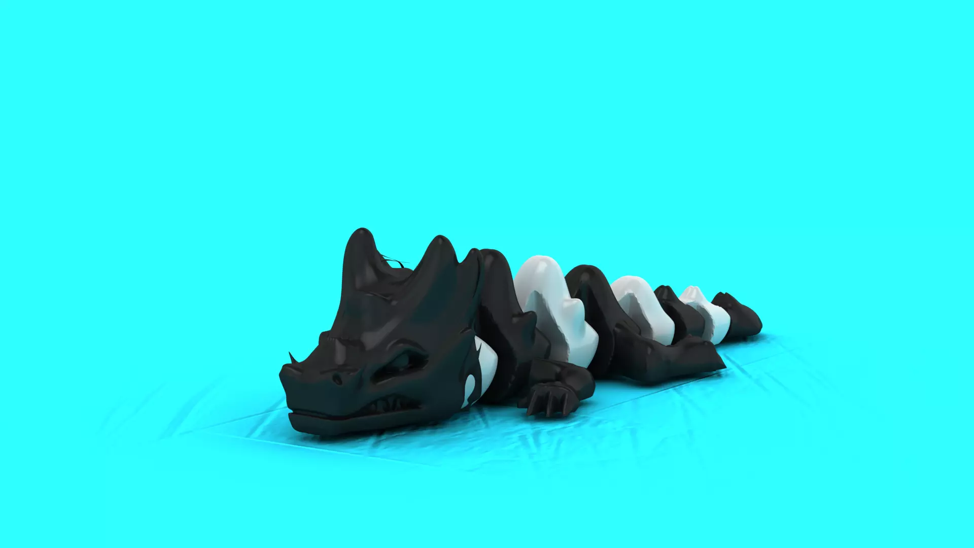 Stylized Low Poly Baby Dragon 3D Model 3D print model