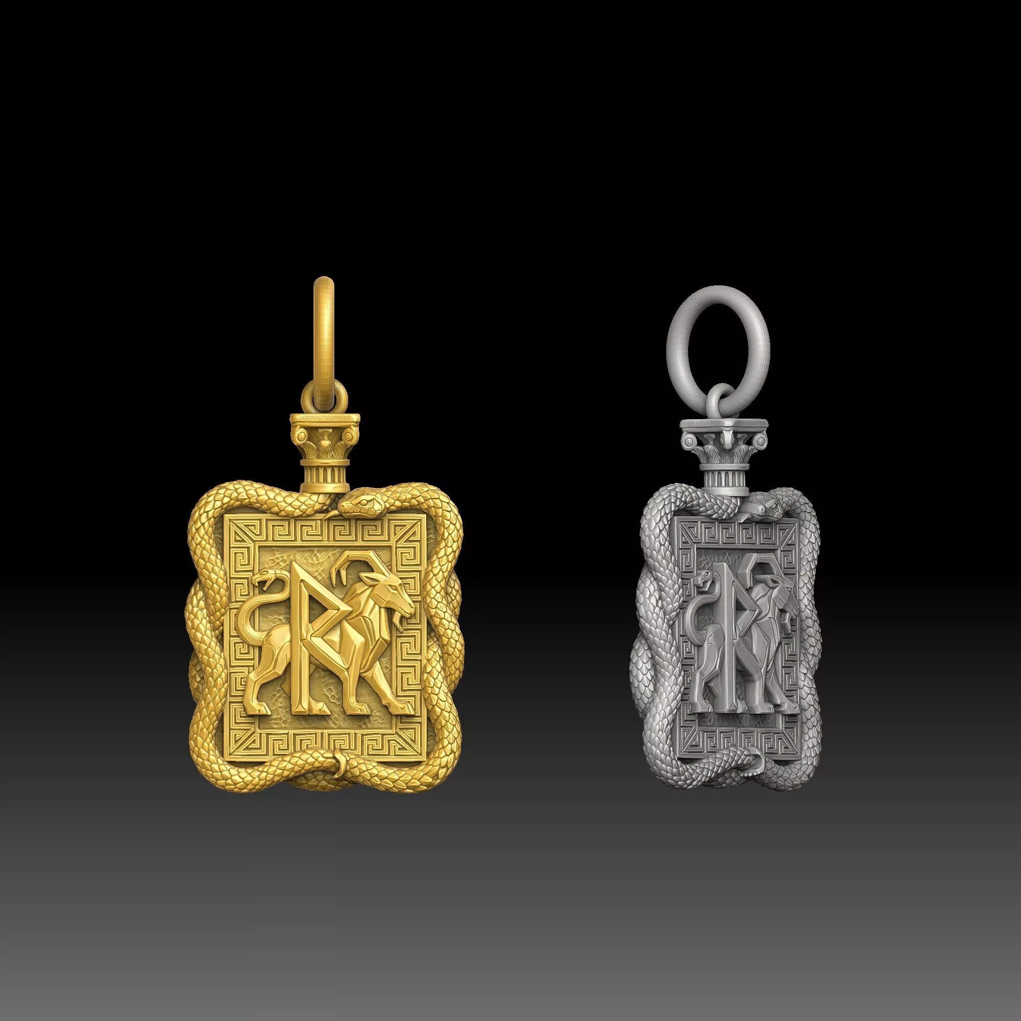 Ancient Rune Medallions - one inch pendant 3D print model