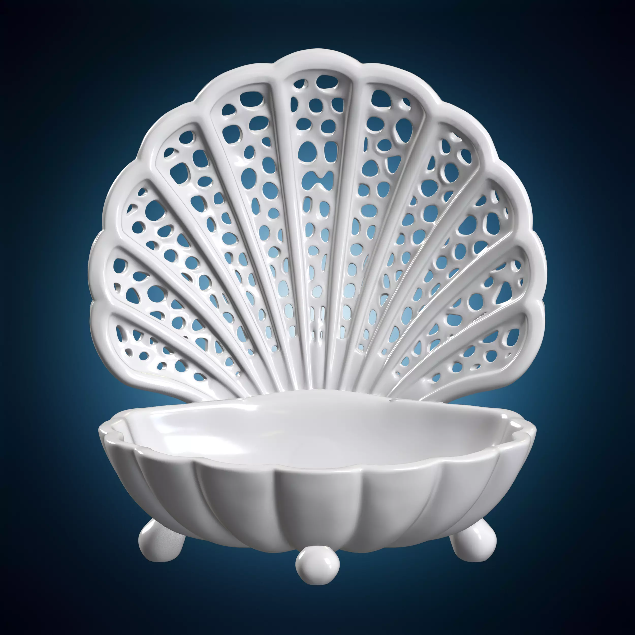 Voronoi Shell Jewelry Holder 3D Print Model 3D print model