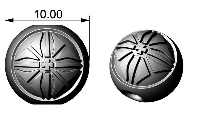 Sphere bead with hole in middle 3D print model