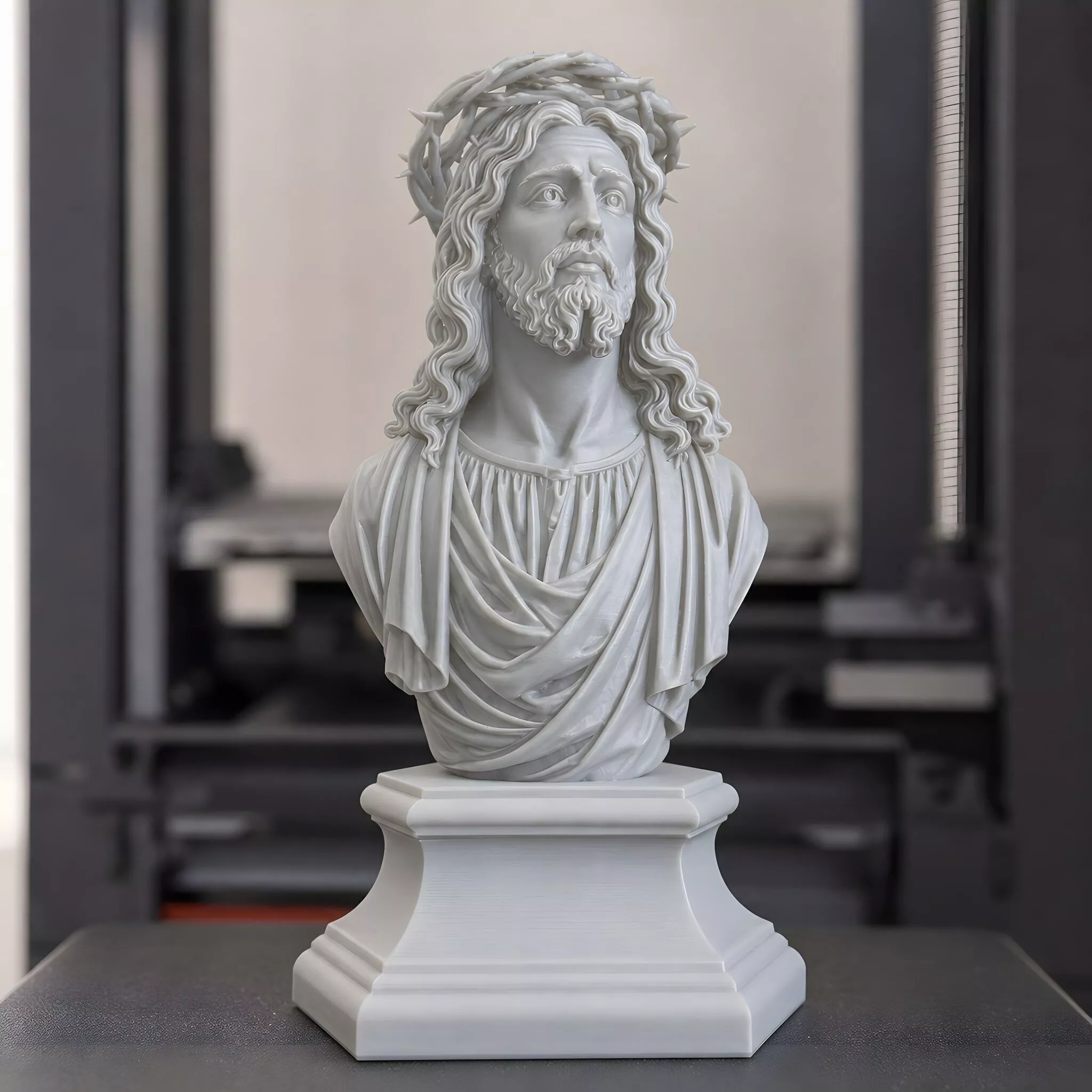 Devotional Christ With Crown of Thorns Bust 3D Print Model 3D print model