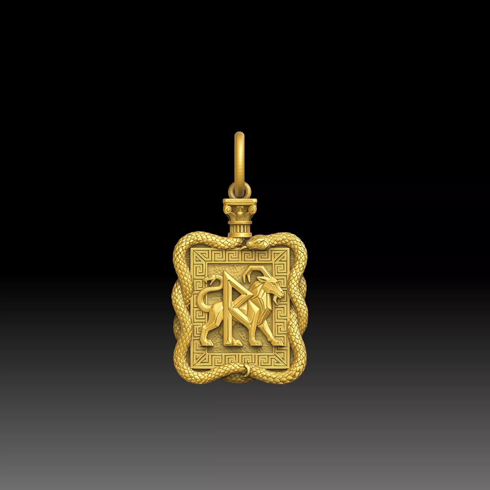 Ancient Rune Medallions - one inch pendant 3D print model
