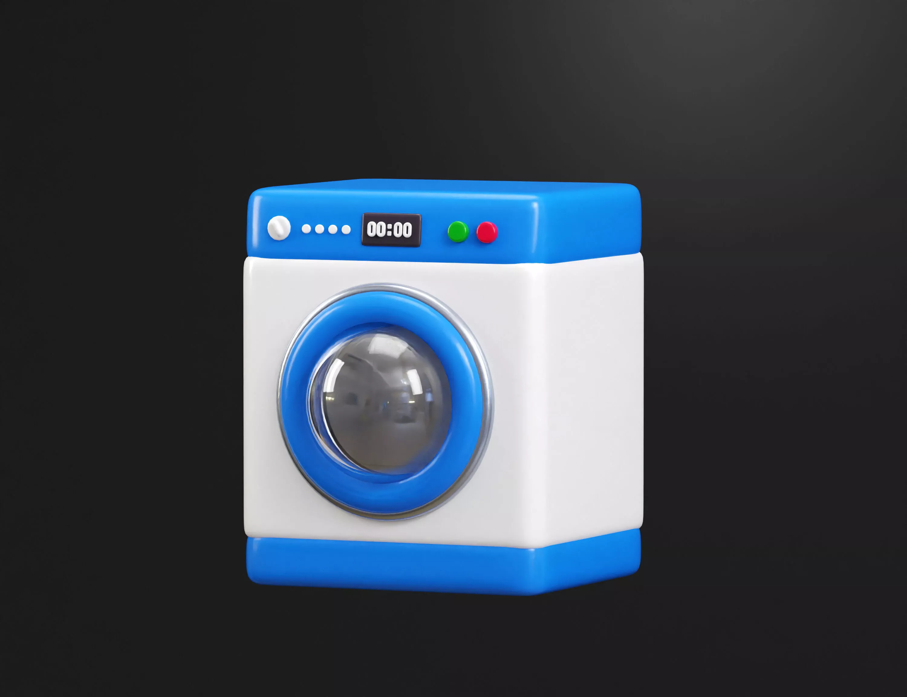 Washing Machine Low-poly 3D model