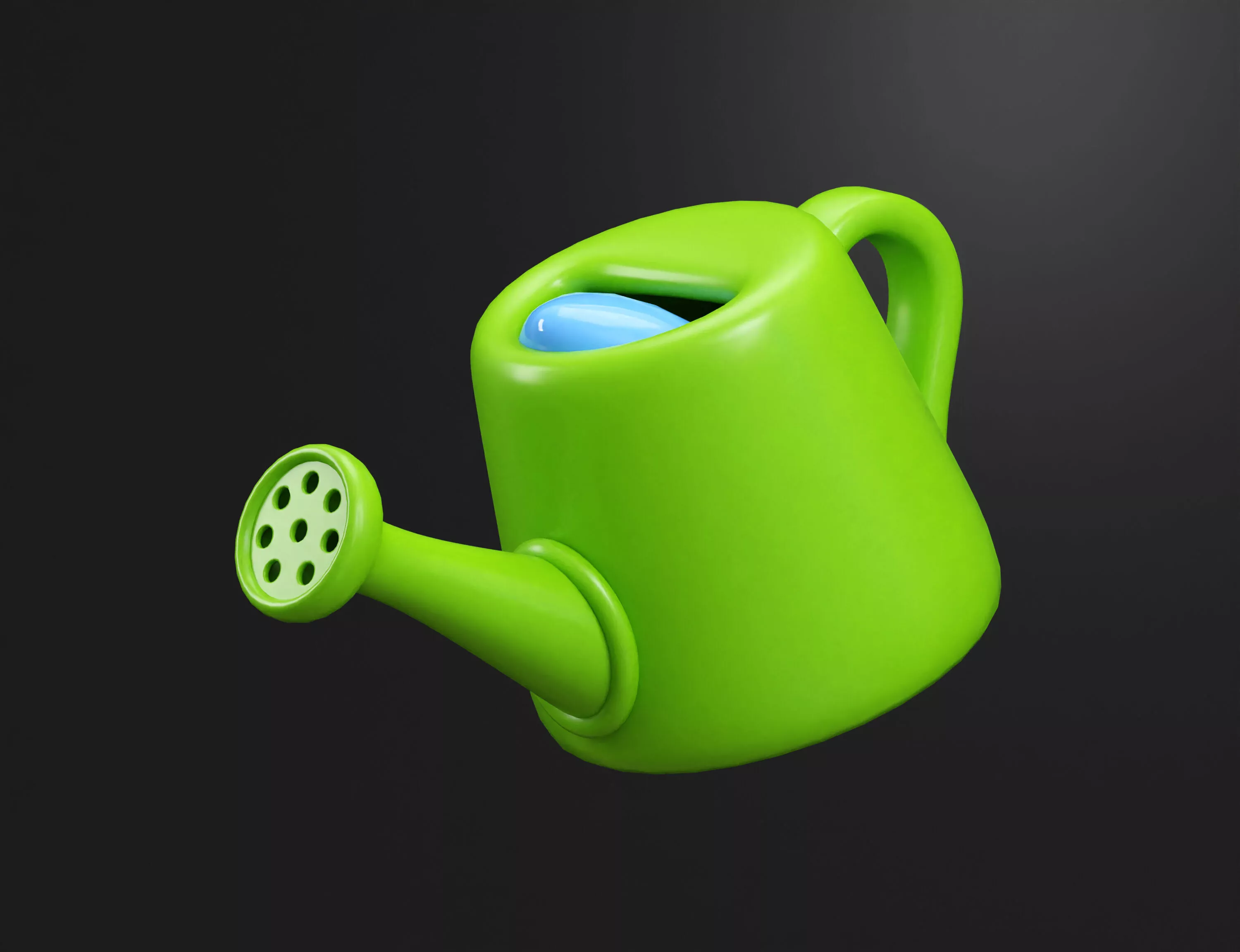Watering can Low-poly 3D model