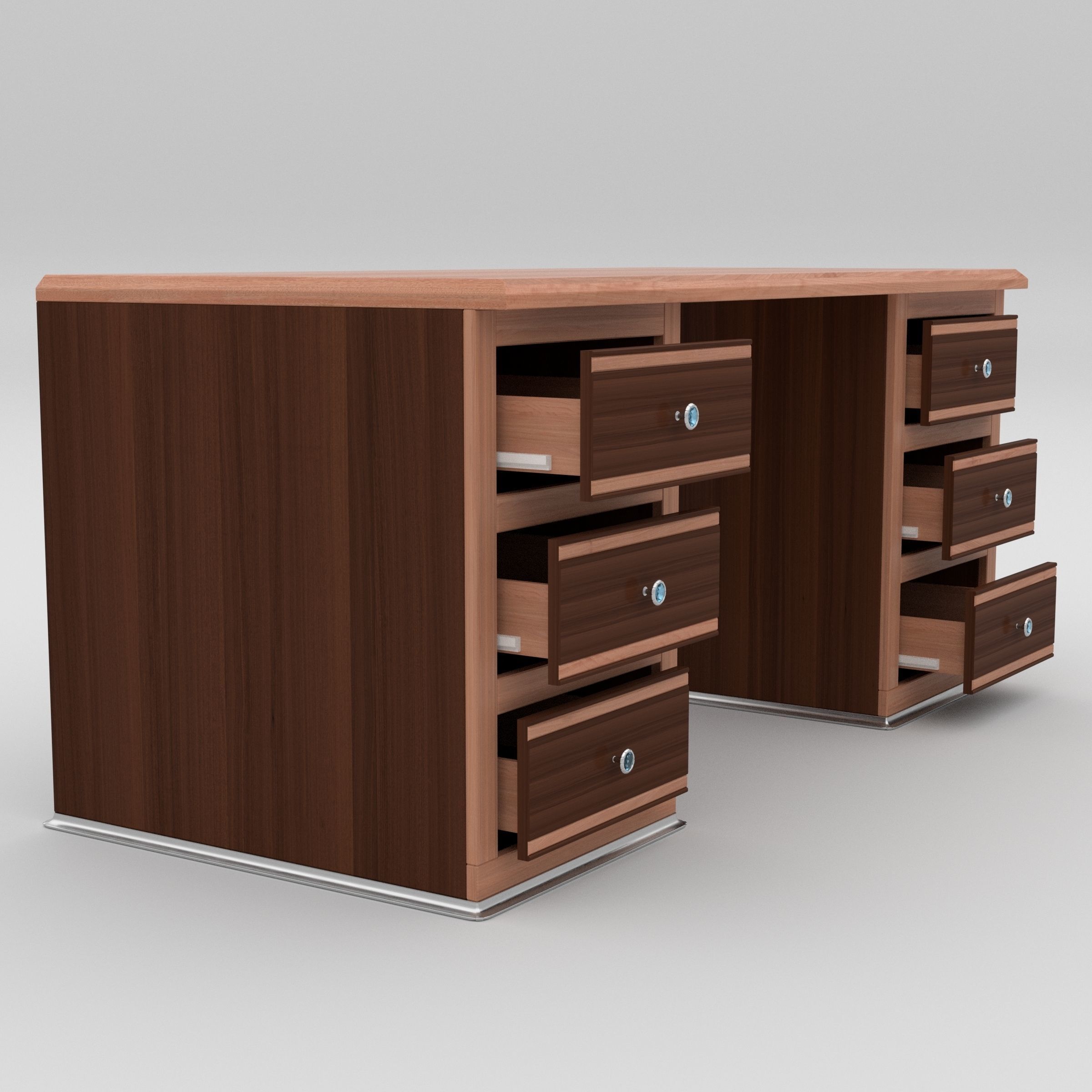 Office Table 3D model_2