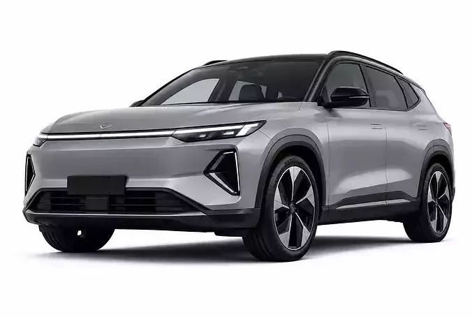 Modern Silver Electric SUV Crossover Car High Detail 3D Model 3D model 5