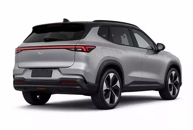 Modern Silver Electric SUV Crossover Car High Detail 3D Model 3D model 4