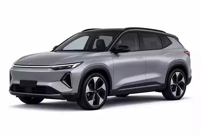 Modern Silver Electric SUV Crossover Car High Detail 3D Model 3D model 3