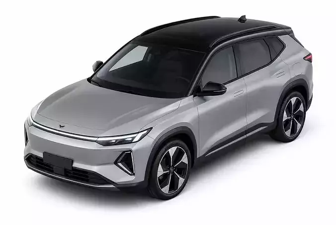 Modern Silver Electric SUV Crossover Car High Detail 3D Model 3D model 2
