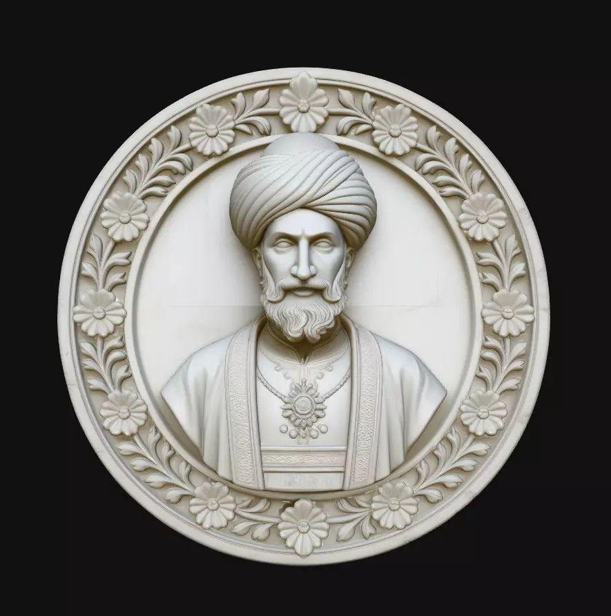 Ottoman Sultan Floral Medallion Pendant Jewelry 3D print model