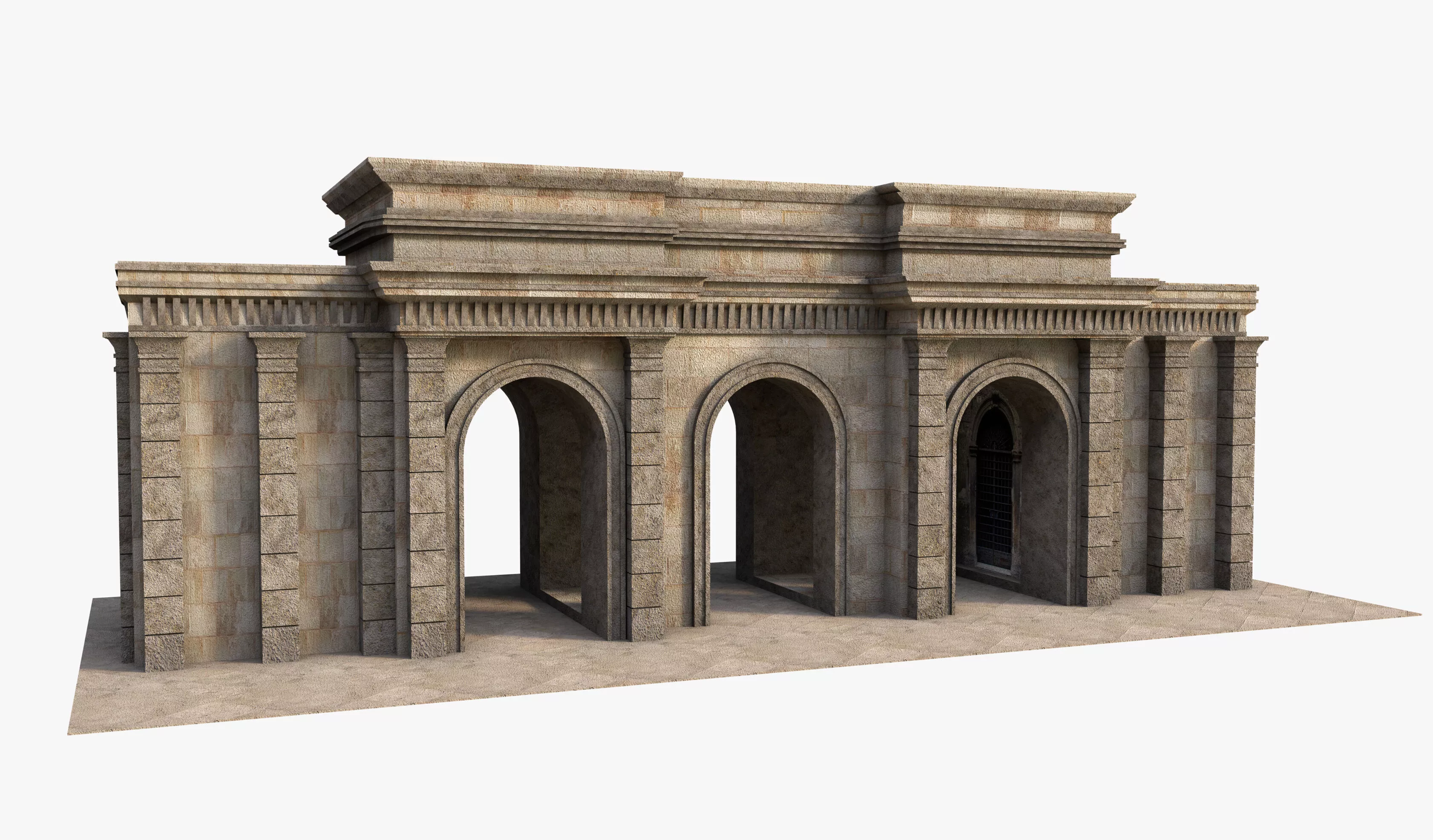 Ancient Arch Gate 3D model