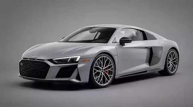 Audi R8 V10 Coupe Luxury Supercar 3D model 6