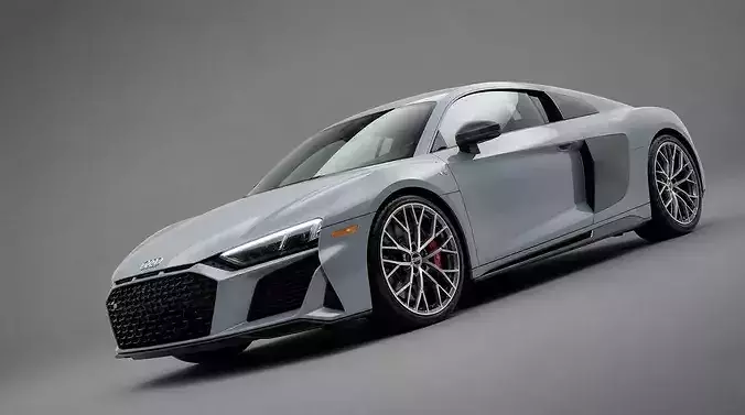 Audi R8 V10 Coupe Luxury Supercar 3D model 3