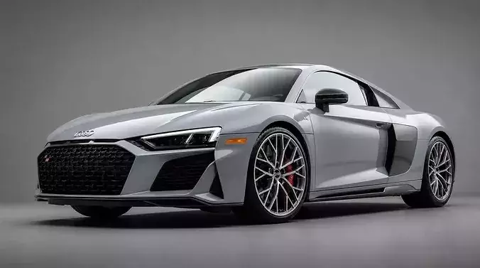 Audi R8 V10 Coupe Luxury Supercar 3D model 7