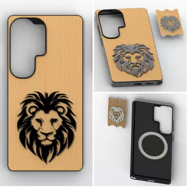 Lion Wood MagSafe Case 3D print model