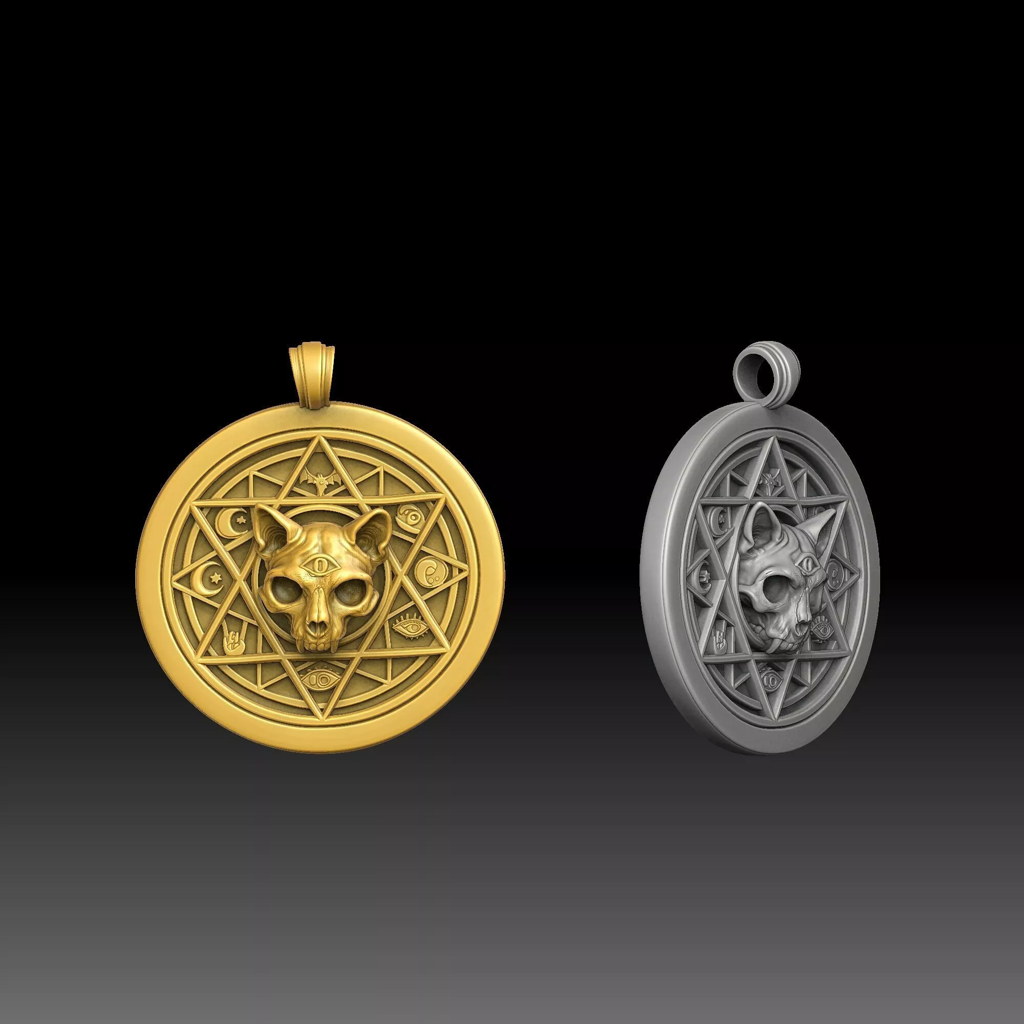Arcane Circle Sigils - one inch pendant 3D print model