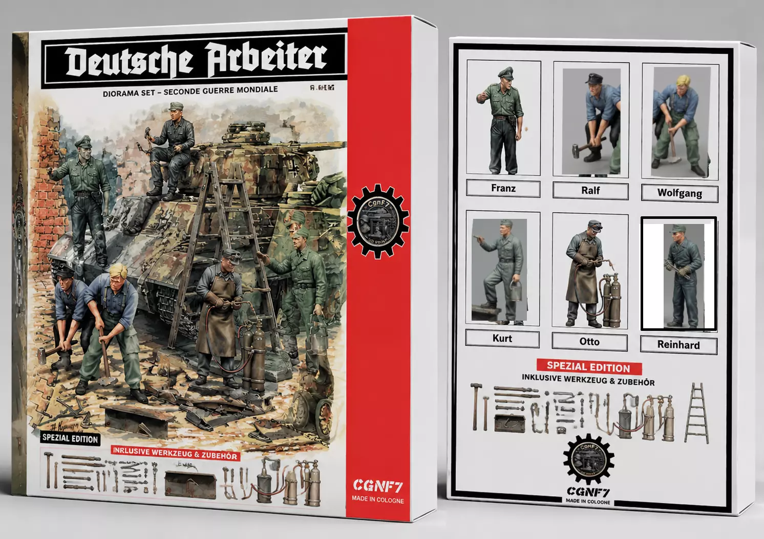German Workers Diorama Set Special Edition 3D print model