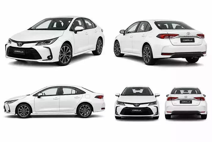 Toyota Corolla Sedan 2024 Realistic Car 3D Model FBX Asset 3D model 3